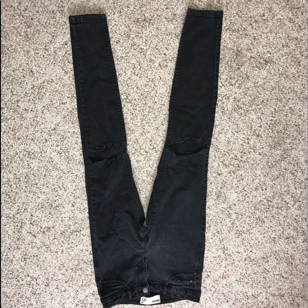 Black ripped jeans